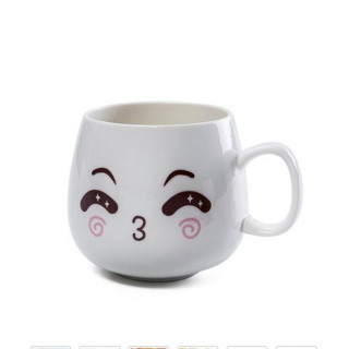Emoji keramička šoljica + kašičica za kafu i čaj