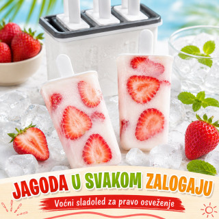 Kalup za domaći sladoled na štapiću – 4 komada odjednom