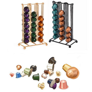 Crni stalak patrona za Nespresso kafu - 42 kapsule