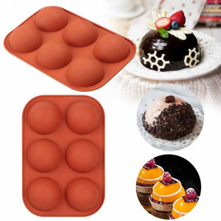 Silikonski kalup od 6 modli za okrugle kolače, žele, puding, čokoladu