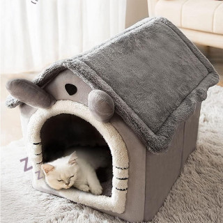 GREY Pet House - Udobna siva kućica za pse i mačke 