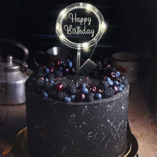 Happy Birthday - LED dekoracija za torte