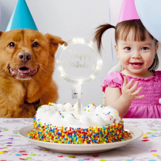 Happy Birthday - LED dekoracija za torte