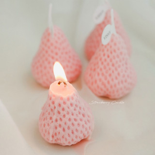 Strawberry Candle - Set od 4 mirisne sveće u obliku jagode