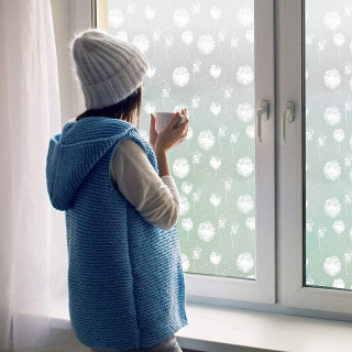 Window Film 40cm x 1m- Folija za staklo sa dezenom maslačka