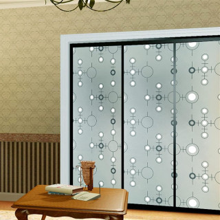 Window Film 40CM X 100CM - Folija za staklo sa dezenom KRUŽIĆA	