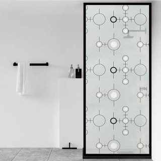 Window Film 40CM X 100CM - Folija za staklo sa dezenom KRUŽIĆA	