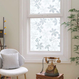 Window Film 40CM X 100CM - Folija za staklo sa dezenom LIŠĆA	