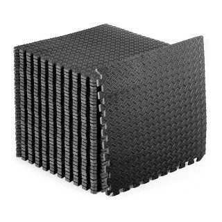 Podne EVA kocke u crnoj boji - set od 4 komada 60x60 cm