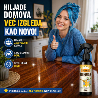 BEEWAX Sprej za drvo sa pčelinjim voskom – vraća sjaj za 30 sekundi