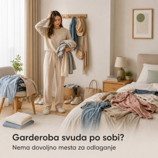 Sklopivi garderober sa zavesom – idealan za male sobe i sezonsku odeću