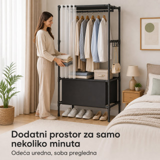 Sklopivi garderober sa zavesom – idealan za male sobe i sezonsku odeću