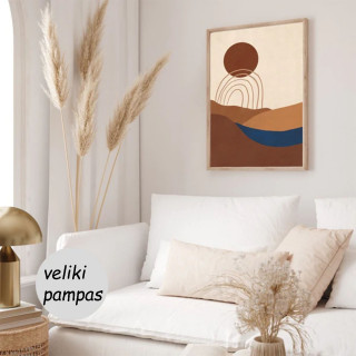 Elegantna trska - veliki ukrasni pampas za dekoraciju doma 110 cm