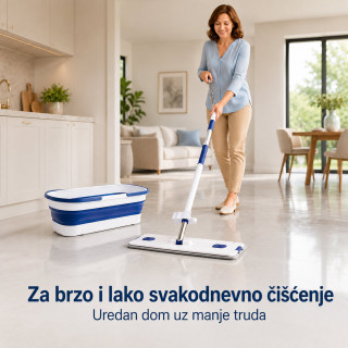 Flat Mop set sa kofom – brzo pranje i ceđenje bez prljanja ruku