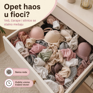 Organizer za fioku 6 pregrada – za donji veš, brushaltere i čarape