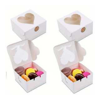 4 LOVE Box - Papirna kutija za 4 kolača sa srcastim otvorom