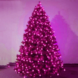 Pink star lights – LED dekorativne lampice zvezdice na baterije 3m