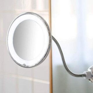 Fleksibilno dodatno LED ogledalo za šminkanje sa zumom 10x