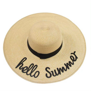 Hello Summer - Slamnati šešir sa velikim obodom