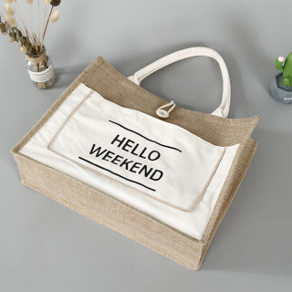 Hello Weekend  - torba od pamuka i lana