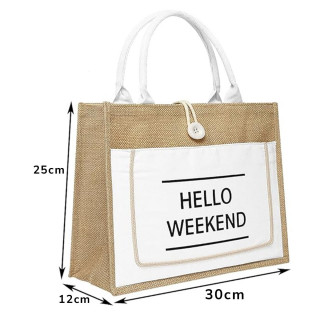 Hello Weekend  - torba od pamuka i lana