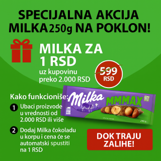 Mlečna čokolada Milka MMMAX sa lešnikom 250g