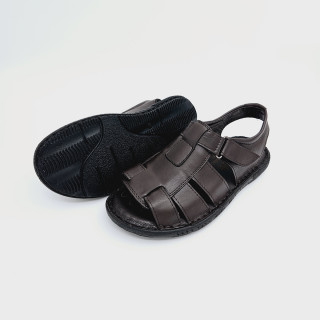 Muške kožne sandale u braon boji 022 BRW
