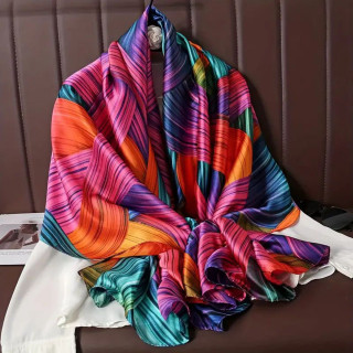 PINK RAINBOW SCARF - Ešarpa za plažu pink boji 