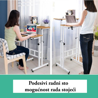 Artiss White - Podesivi radni sto za rad stojeći ili sedeći