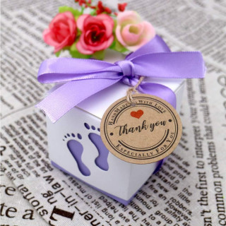 Handmade with love - Kraft set tagova zahvalnica za rukotvorine