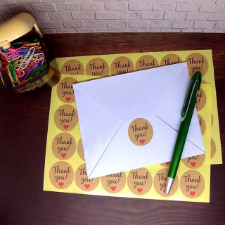Thank you - set od 12 stiker nalepnica zahvalnica