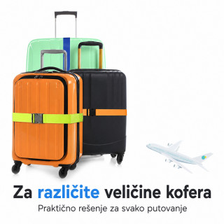 Podesivi sigurnosni kaiš za kofer – lakše prepoznavanje i zaštita prtljaga