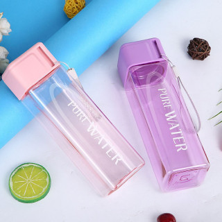 PURE WATER Cup - Transparentna četvrtasta flašica za vodu