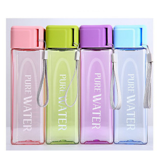 PURE WATER Cup - Transparentna četvrtasta flašica za vodu