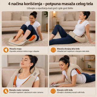 Šijacu masažer za vrat, ramena i leđa sa grejanjem