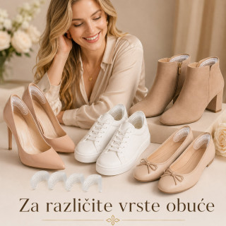 Set 3 para providnih silikonskih uložaka za petu – stabilniji korak bez klizanja