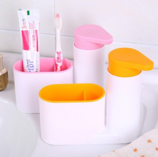 Sink Organizer 3u1 - Dispenzer za tečni sapun sa pregradama za uredan prostor