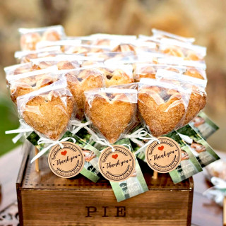 Handmade with love - Kraft set tagova zahvalnica za rukotvorine
