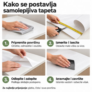 Sjajna vinil tapeta za nameštaj -  Sivo drvo dezen 2m rolna