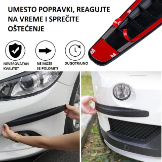 Set od 2 zaštitne trake za branik - spas od ogrebotina i ulubljenja na kolima