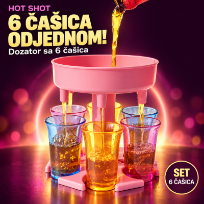 Hot Shot - Šot dozator sa 6 čašica
