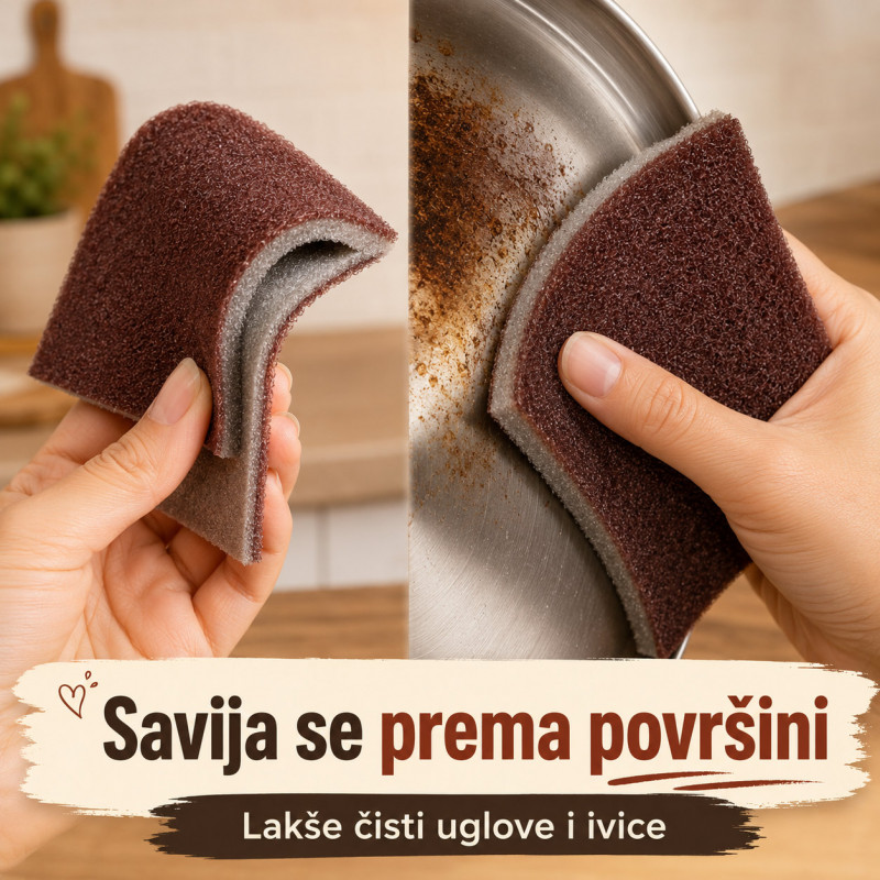 Set 5 grubih sunđera za šerpe, tiganje i tvrdokorne naslage - Scrub Sponge