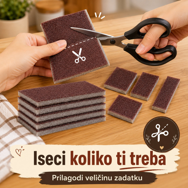 Set 5 grubih sunđera za šerpe, tiganje i tvrdokorne naslage - Scrub Sponge