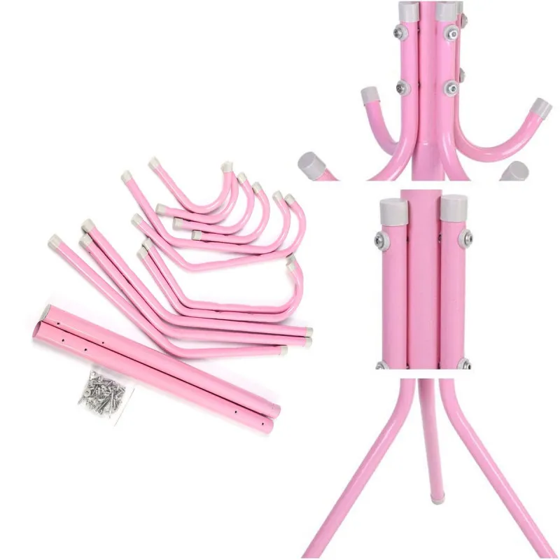 Pink moderni čiviluk sa 9 kuka