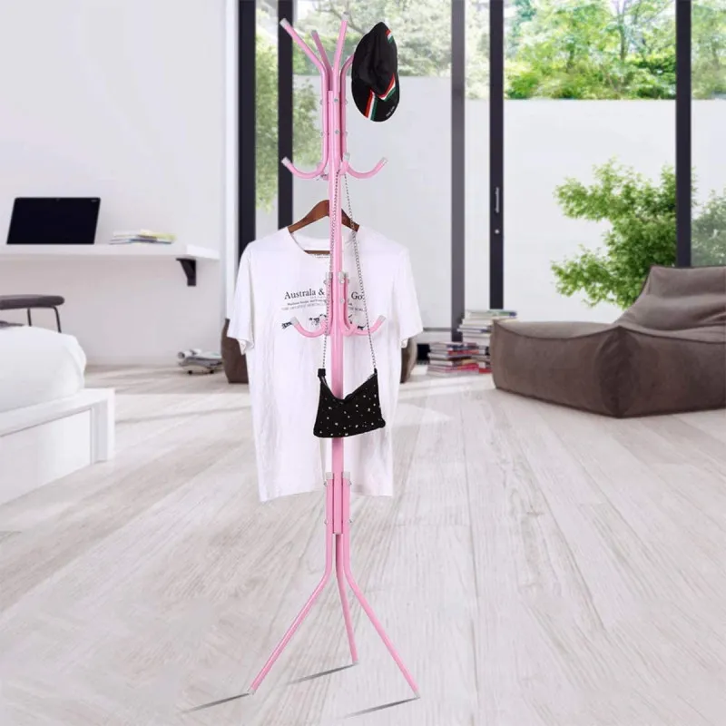 Pink moderni čiviluk sa 9 kuka
