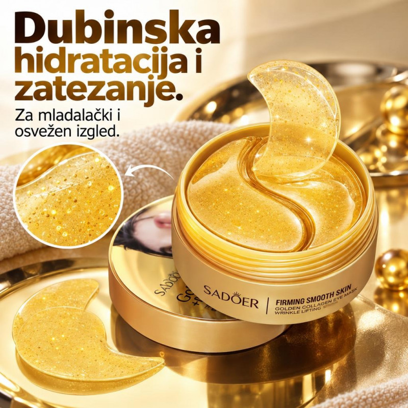 Sadoer 24K Gold Collagen Starry Eye Mask, 30 pari