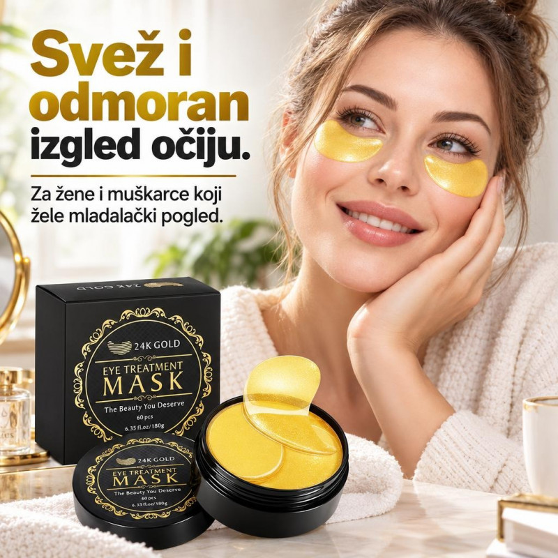 24K Gold Eye Treatment Mask 60pcs - Maska za oči sa zlatom