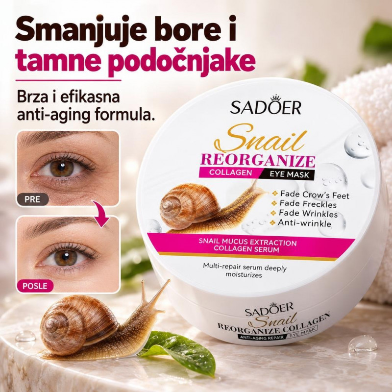 Sadoer Snail Reorganize Collagen Eye Mask 80g