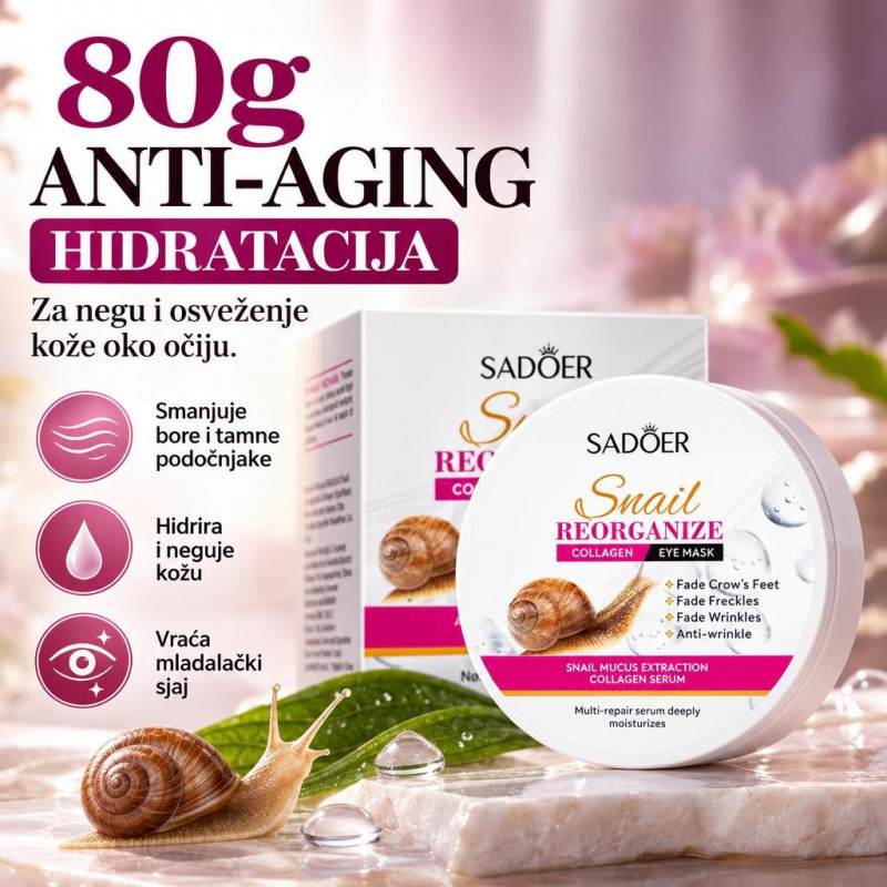 Sadoer Snail Reorganize Collagen Eye Mask 80g