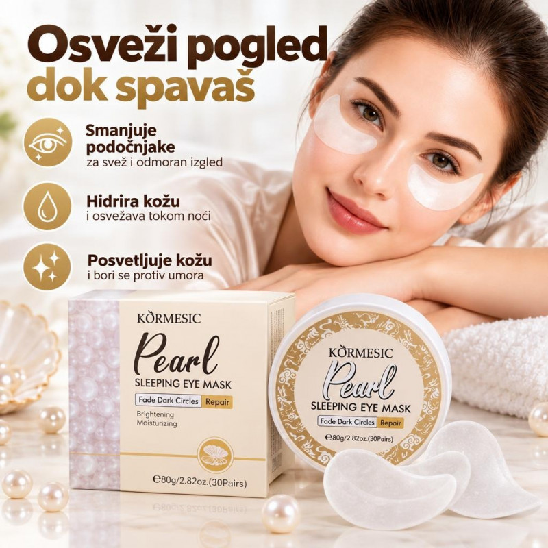 Kormesic Pearl Sleeping Eye Mask - Hidratantne Maska za Podočnjake 30 pari